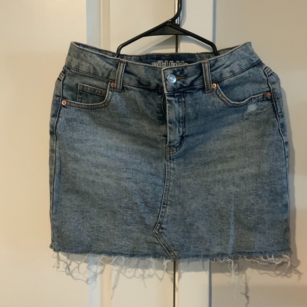 Jean mini skirt
